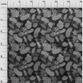 thumbnail image 3 of oneOone Viscose Chiffon Gray Fabric Tropical Leaf Craft Projects Decor Fabric Printed By The Yard 42 Inch Wide, 3 of 5