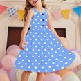 thumbnail image 1 of LOVZFMLL Robe d'Été Décontractée Sans Manches à Col Rond avec Boutons et Poches pour Filles de 2 à 12 Ans, 1 of 4