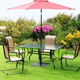 thumbnail image 4 of Costway Parasol Carré de 40 Lb avec Base et Support, Parasols de Terrasse de Marché Lestés, Noir, 4 of 10