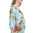 thumbnail image 4 of Bimba Robe Maxi de Maternité pour Mamans Bleu Pâle à Imprimé Floral avec Ceinture-26, 4 of 7