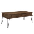 thumbnail image 4 of Topline Home Furnishings Table basse rectangulaire avec 2 tiroirs, chêne rusique, 4 of 5