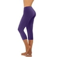 thumbnail image 2 of DPTALR Décontracté Femmes Uni Extensible Dames Taille Haute Pantalon Grand Pantalon de Yoga Capris, 2 of 8