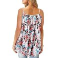 thumbnail image 4 of facefd Femmes Pois Imprimé Col Carré Sans Manches pour Camisole Haut Blanc m, 4 of 5