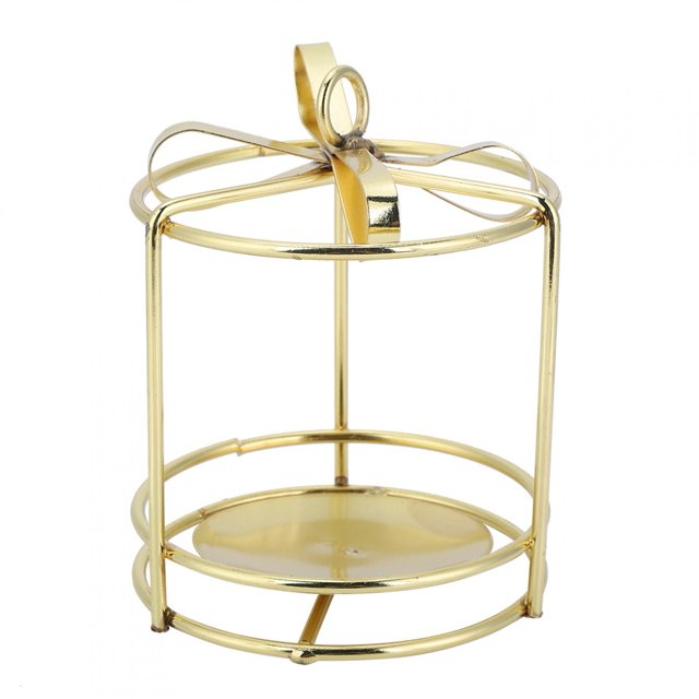 European Style Electroplating Candlestick Candle Holder Ornament for Home Wedding Party DecorRound‑Shaped S Size