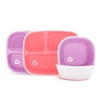thumbnail image 1 of Munchkin Splash Toddler Divided Plate and Bowl Dining Set, Pink/Purple, 1 of 6