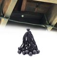 thumbnail image 2 of jinwen 10x Ball Bungee Cords Tent Tarp Fix Rope Tie Down Strap Elastic Rope for Black, 2 of 9