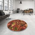 thumbnail image 4 of Ahgly Tapis Rectangulaire Lavable en Machine Rouge Tomate, 4 Pieds x 6 Pieds, 4 of 7