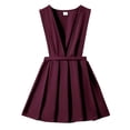 thumbnail image 1 of FhsagQ Jupes pour Filles Taille 14-16 Robes Courtes pour Filles pour l'École Tenue Décontractée Jupe Chasuble Plissée pour Enfants avec Bretelles Ajustables Rouge Taille 4-5 Ans, 1 of 3