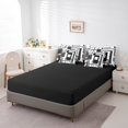 thumbnail image 4 of YST Black White And Grey Comforter Set 7 Piece King For Adults Men,Abstract Geometric Bedding Set Geometry Square Striped Bed In A Bag Simple Lines Bed Set Modern Bedroom Decor, 4 of 5