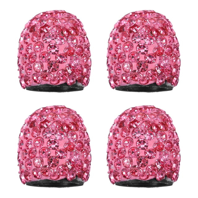 4 Pcs Embouts de Valve de Voiture en Strass Couvercles de Valve de Pneu Universels