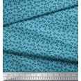 thumbnail image 3 of Soimoi Crepe Silk Fabric Artistic Leaves Printed Fabric 1 Yard 42 Inch Wide, 3 of 5