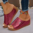 thumbnail image 3 of IUJSOY Womens Sandals Comfortable Platform Wedge Sandals Retro Pattern Slip on Summer Slippers, 3 of 5