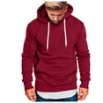 thumbnail image 1 of Mens Casual Splicing Hoodie Plain Hoodies Note Hoodie Large Size Sweatshirt for Mens Zip up Hoodie Flannel Hoodies Everyday Comfort and Style Hoodies Sweatshirt Hoodie - for Active, 1 of 6