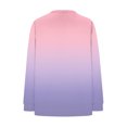 thumbnail image 4 of T-Shirts pour Femmes à Col en V à Manches Longues Imprimés Décontractés Amples, 4 of 6