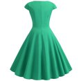 thumbnail image 4 of TIMIFIS Robe à Manches Courtes pour Femmes, Style Rétro Vintage des Années 1950, Robe de Cocktail Évasée, Robe à Pois Audrey, Robe d'Été Décontractée, Robe Trapèze, Robe de Travail, Robes d'Invitée de Mariage, Été, 4 of 5