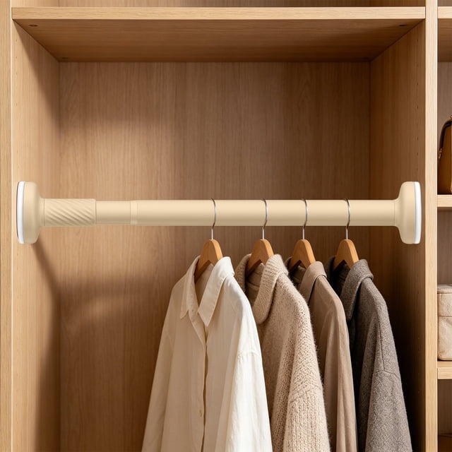Usloyux Telescopic Curtain Rod, No Drilling Stainless Steel Tension Pole For Shower Curtains, Clothes Drying Rack, Space Optimization Tool, Adjustable Bathroom Organizer For Window, Closet, Kitchen,