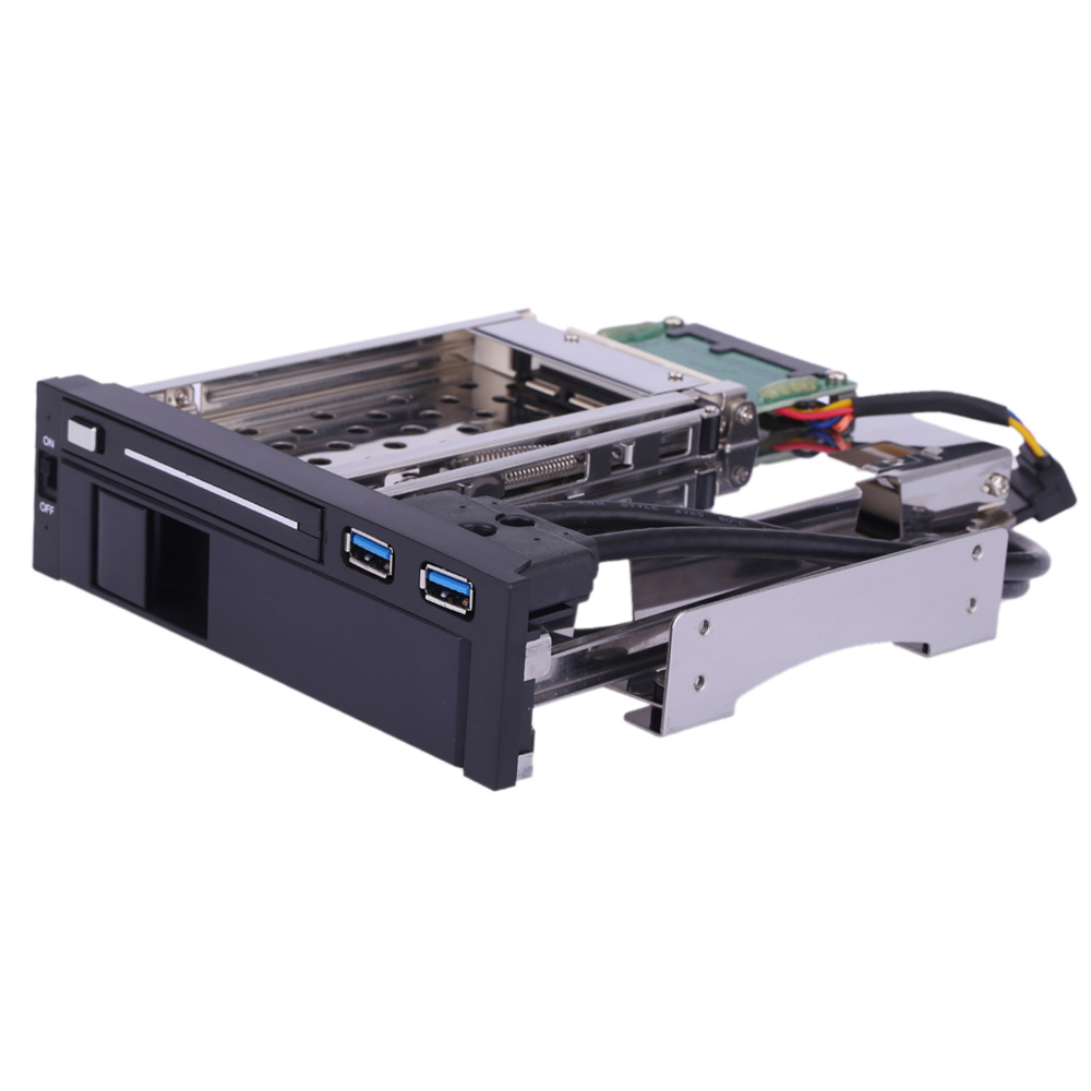 Yeacher Dual Bay 3.5" + 2.5" Inch III Hard Drive HDD & SSD Tray Caddy Internal Mobile Rack Enclosure Docking Station with USB 3.0 Port Hot Swap