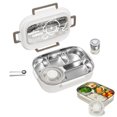 thumbnail image 1 of Stainless Steel Lunch Bento For Adults And Kids 4/5 Compartments Leak Proof Metal Bento Lunch Kids Snack Containers Reusable Snack Bento Lunch Containers With Lids, 1 of 3