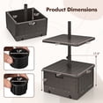 thumbnail image 3 of Gymax Patio 175lbs Fillable Umbrella Base w/ Table Tray Wheeled 3-in-1 Stand Outdoor, 3 of 10