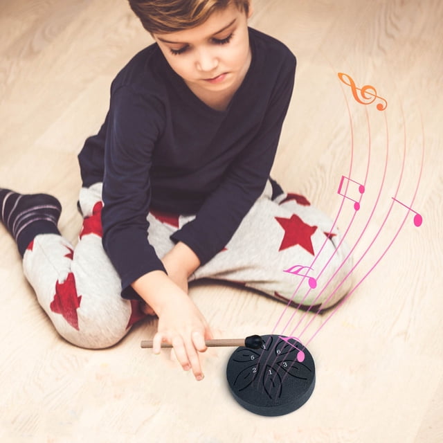 Boovnll Tool Kit, Mini Rain Drum 3-Inch 6-Tone Steel Tongue Drum Percussion Instrument Children's Drum Portable Small Drum with Storage Bag, Tool Set, Home Essentials, Household Essentials