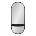thumbnail image 2 of Kate and Laurel Estero Metal Wall Mirror with Shelf, Black 16x38, 2 of 6