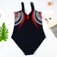 thumbnail image 5 of GZWYHT Maillots de Bain une Pièce pour Femmes Maillot de Bain Femme Femme Dos Nu Imprimé Tenue de Plage Maillot de Bain une Pièce Ensemble Bikini Maillots de Bain pour Femmes aux Formes Maillot de Bain pour Femme Rouge TTG, 5 of 5
