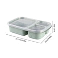 thumbnail image 3 of Meitianfacai Bento Box Adult Lunch Box 3-Compartment Meal Prep Container For Kids Stackable Snack Containers For School And Travel Lunch Microwave Safe, 3 of 7