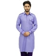 thumbnail image 1 of Atasi Kurta Long Style Pathani pour Homme Violet Punjabi Kurta Chemise Décontractée-Xx-Grand, 1 of 7