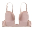 thumbnail image 1 of Womens Low Back Bra Lifting Deep U Shaped Backless Bra With Convertible Clear Straps True Bras For Women, 1 of 6