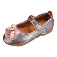 thumbnail image 1 of FhsagQ Slippers Kids Shoes Slippers Size 11 Fashion Summer Children Sandals Girls Casual Shoes Flat Bottom Lightweight Rhinestone Ribbon Bow Hook Loop Girls Shoes Slippers Size 2 33, 1 of 1