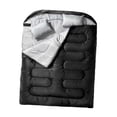 thumbnail image 2 of Almencla Double Sleeping Bag Portable for Outdoor Activities Mountaineering Black, 2 of 8