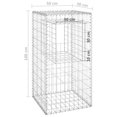 thumbnail image 4 of vidaXL Gabion Basket Post 50x50x100 cm Iron, 4 of 4