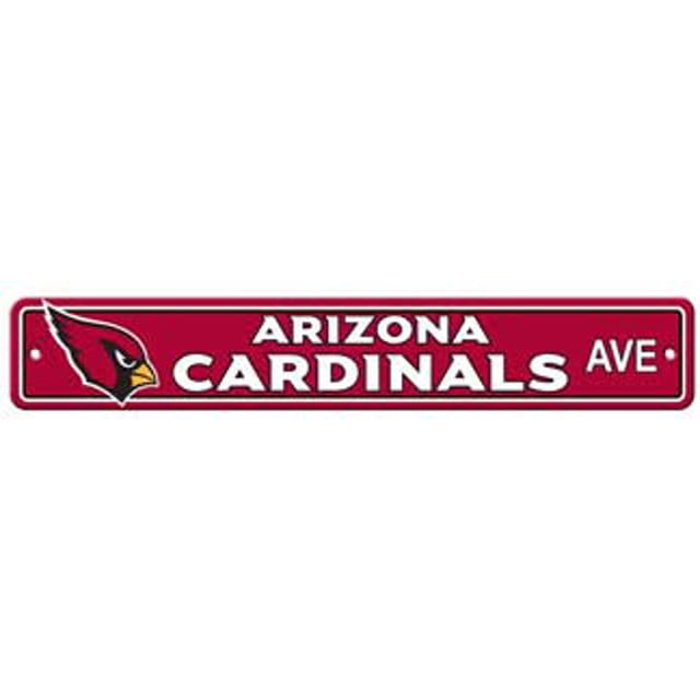 Panneau de Rue Arizona Cardinals Ave 4"x24 Pouces Logo d'Équipe de Football NFL Avenue Man Cave