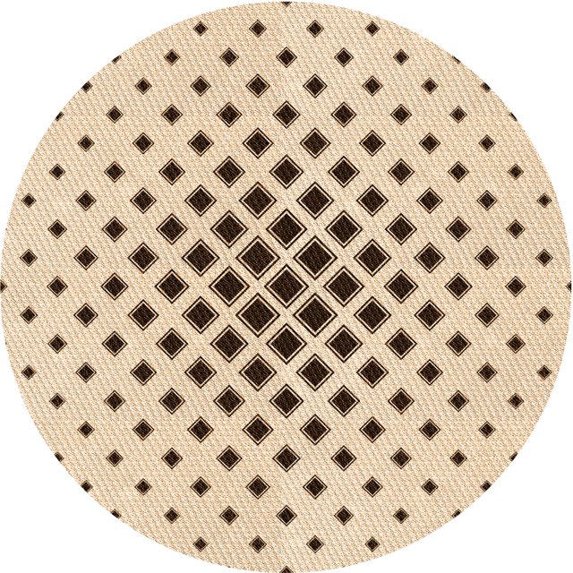 Ahgly Company Tapis Rond Lavable en Machine Intérieur Transitionnel Bronze Brun, 4 Pieds Rond