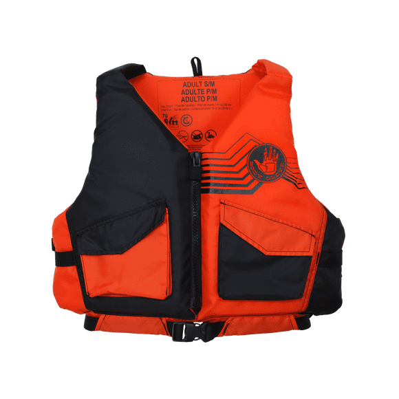 Adult Life Jacket PFD S-M Adjustable Water Safety Vest Durable Polyester Flotation Vest for Boating and Fishing