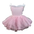 thumbnail image 2 of XDZJLR Girls Rompers Kids Summer Solid Color Suspender Dance Training Dress Children's Performance Puffy Dress Outfit Light Pink 2-3 Years, 2 of 5