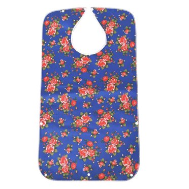 Meitianfacai Bavoirs pour Adultes Lavables, Protecteur de Vêtements pour Adultes Long Lavable Réutilisable à Fermeture à Pression