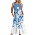thumbnail image 2 of SDNall Womens Round Neck Sleeveless Printed Dress, 2 of 9
