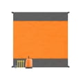 thumbnail image 1 of Z-423 Orange Très Grand Tapis de Plage Imperméable Extérieur Pique-Nique Camping Couverture Résistante au Sable Portable Pliable, 1 of 5