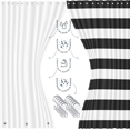 thumbnail image 4 of Clara Clark Bathroom Accessory Set, Black Bathroom Décor with Toothbrush Holder Set, Bathroom Curtains Shower Set, Bath Rug Set Included, 4 of 7