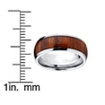thumbnail image 5 of Men's Titanium Ring Wedding Band Engagement Ring Real Wood Inlay 8MM Comfort Fit, 5 of 5