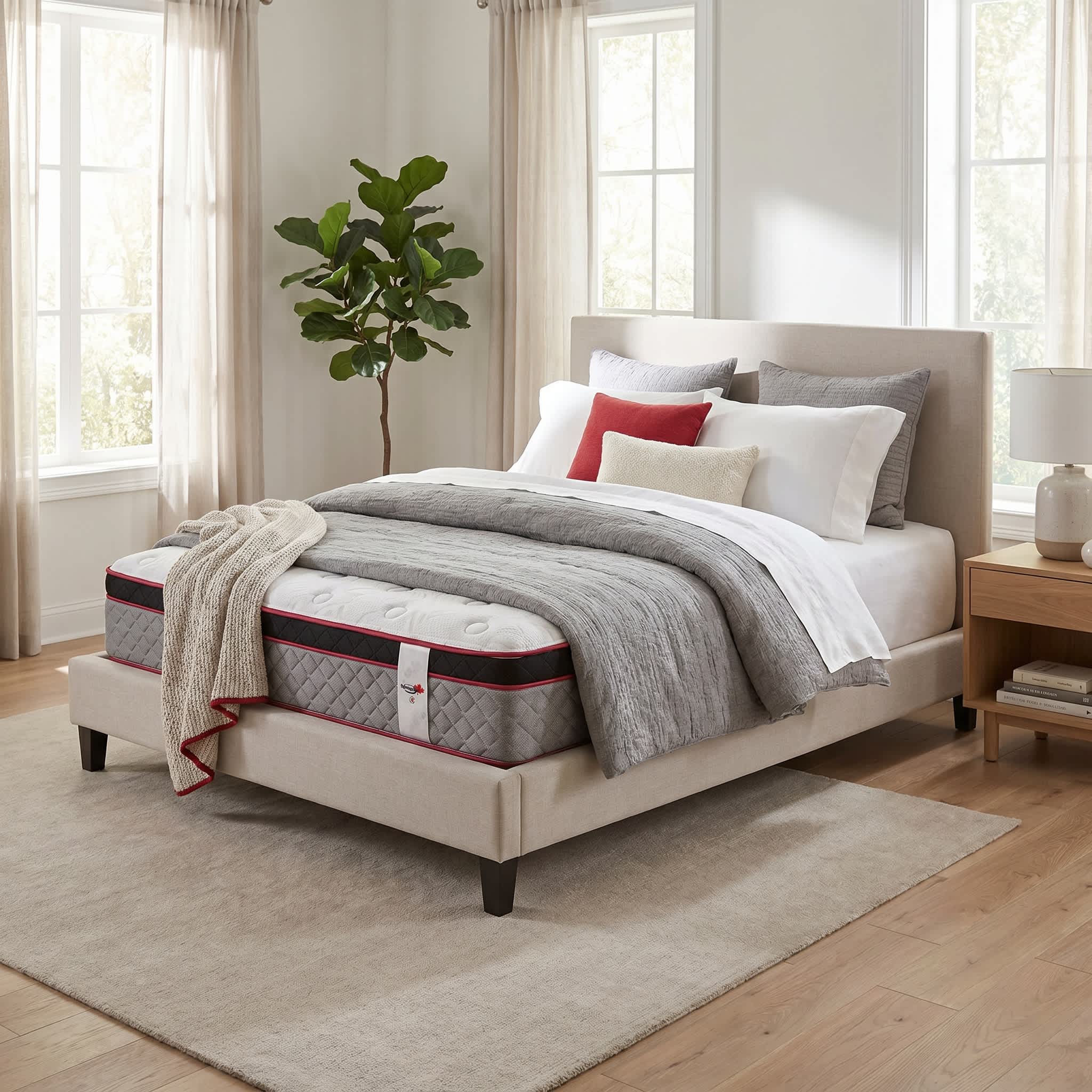 Springwall 13" En peluche Euro Top Pocket Coil Matelas (FAIT FRAIS à chaque fois) Expédié dans une boîte