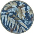 thumbnail image 1 of HomeRoots 353049 5 ft. 6 in. Round Polyester Ocean Area Rug, 1 of 1