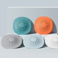 thumbnail image 4 of Oleegame 2PC Sink Drain Filter Cover Hair Snap Durable Silicone 2022 Shower Hair Plug With Suction Cup Drain Cover Easy To Install And Clean Set For Bathroom Tub And Kitchen Green, 4 of 6
