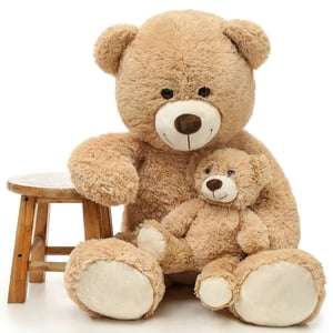 MorisMos 39" Ours en peluche géante maman et bébé en peluche douce animal farci