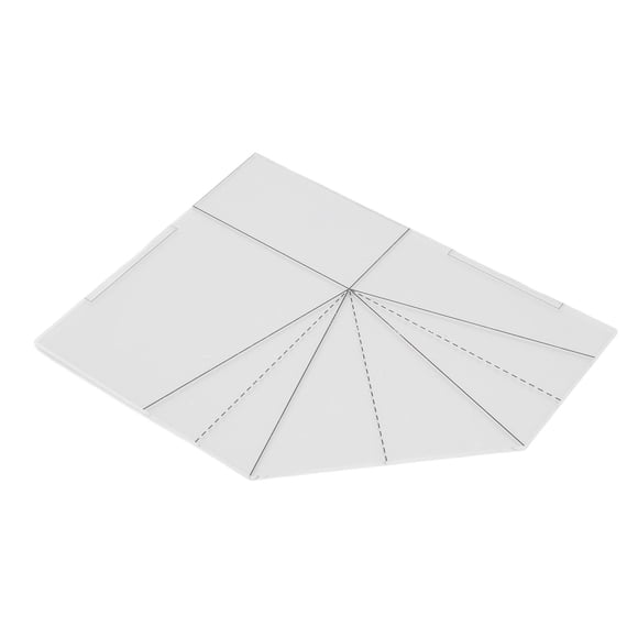 Acrylic Foldable Food Basket Sew Template, Transparent Handbag DIY Sewing Ruler, for Making Picnic Bag, Lunch Bag, Portable Food Basket