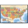 thumbnail image 1 of Map - USA Wall Poster, 22.375" x 34" Framed, 1 of 4