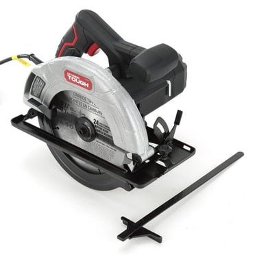 Hyper Tough 12 Amp Corded 7-1/4 inch Circular Saw with Steel Plate Shoe, Adjustable Bevel, Blade & Rip Fence, New Condition