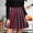 Q-Red, variant on 2025 Women's Casual Plaid High Bed Skirt Waist Pleated A Line Skorts Mini Skirt Denim Skirt Women Bathing Suit Wrap Skirt Hoop