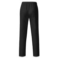 thumbnail image 4 of MAWCLOS Mens Trousers Drawstring Pants Solid Color Bottoms Fitted Home Elastic Waist Loungewear Black M, 4 of 4